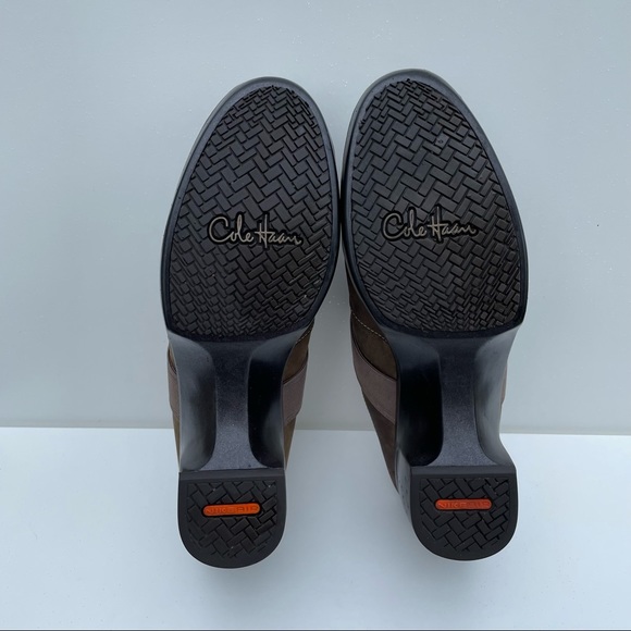 Cole Haan Nike Air Sara Brown Suede Mule Wedge Slip On Clog Shoes - US 10 B - Picture 5 of 5